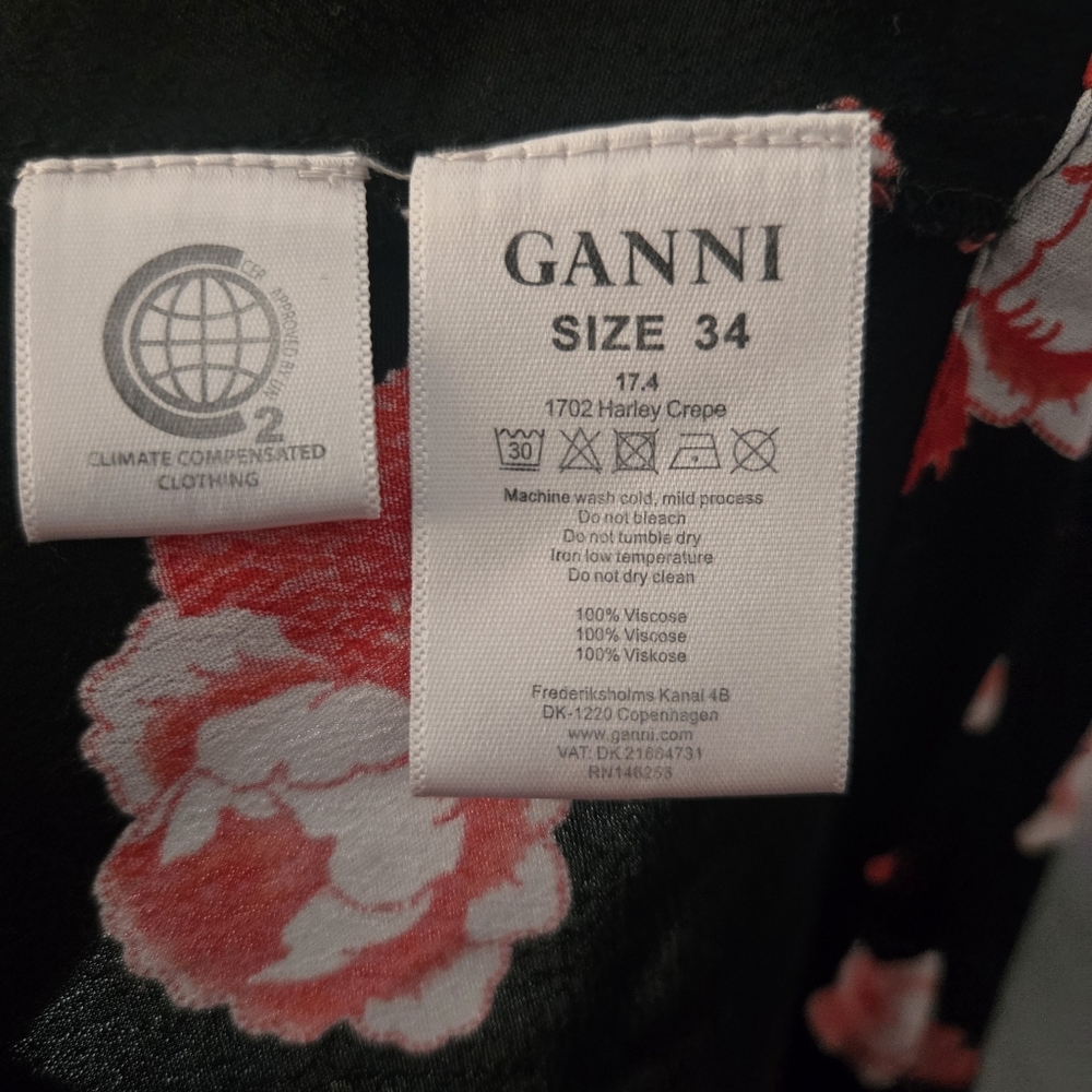 Ganni Harley Crepe Wrap Dress - Picture 4 of 4